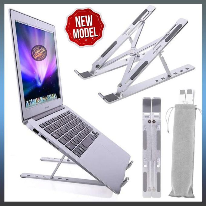 Foldable Aluminum Laptop Stand for Mac and PC, Anti-Slip Holder