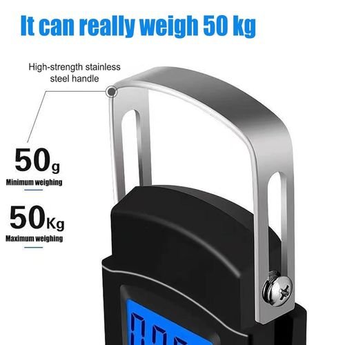 Black Portable Digital Luggage Scale with Hook