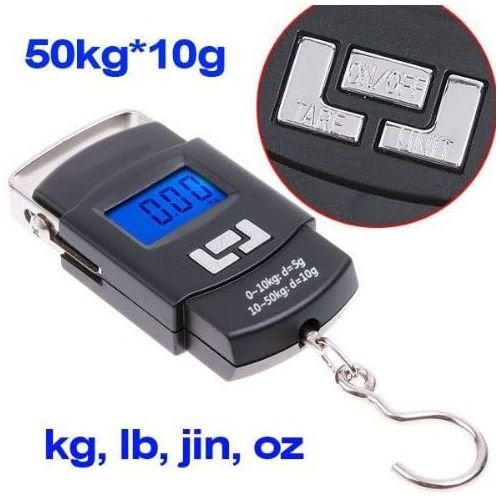 Black Portable Digital Luggage Scale with Hook