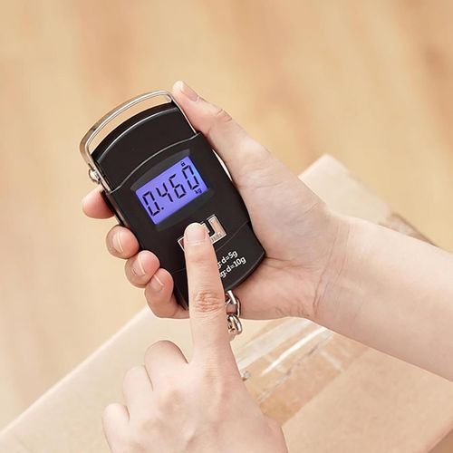 Black Portable Digital Luggage Scale with Hook