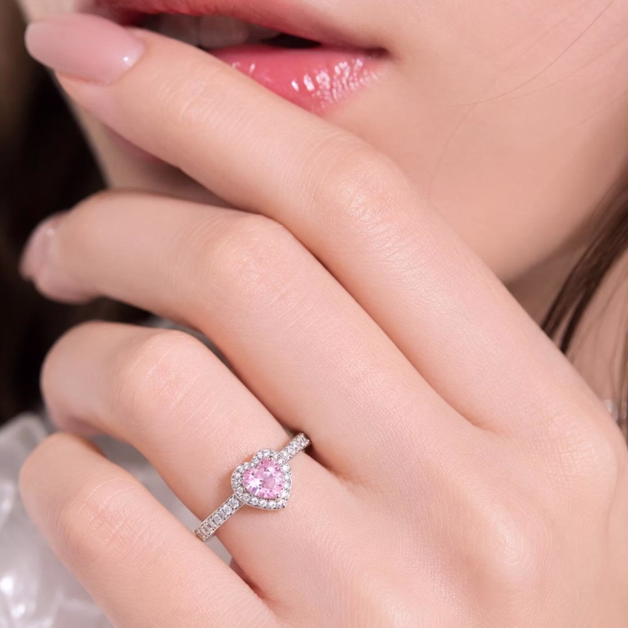 Halo Crystal Ring, Round Pandora Style Elegant Fashion Ring, Silver Tone Pavé Band, Elegant Fashion Jewelry Ring
