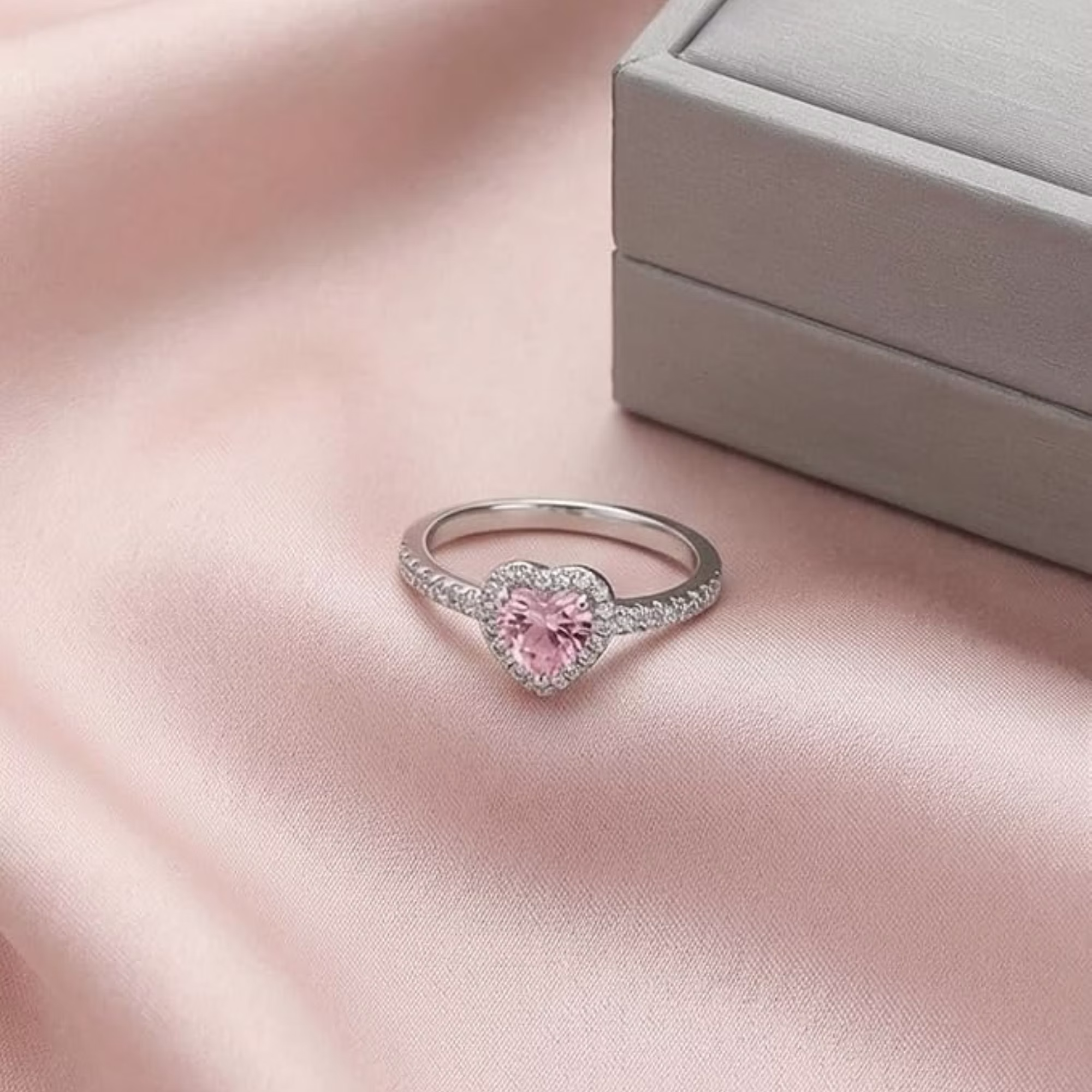 Halo Crystal Ring, Round Pandora Style Elegant Fashion Ring, Silver Tone Pavé Band, Elegant Fashion Jewelry Ring
