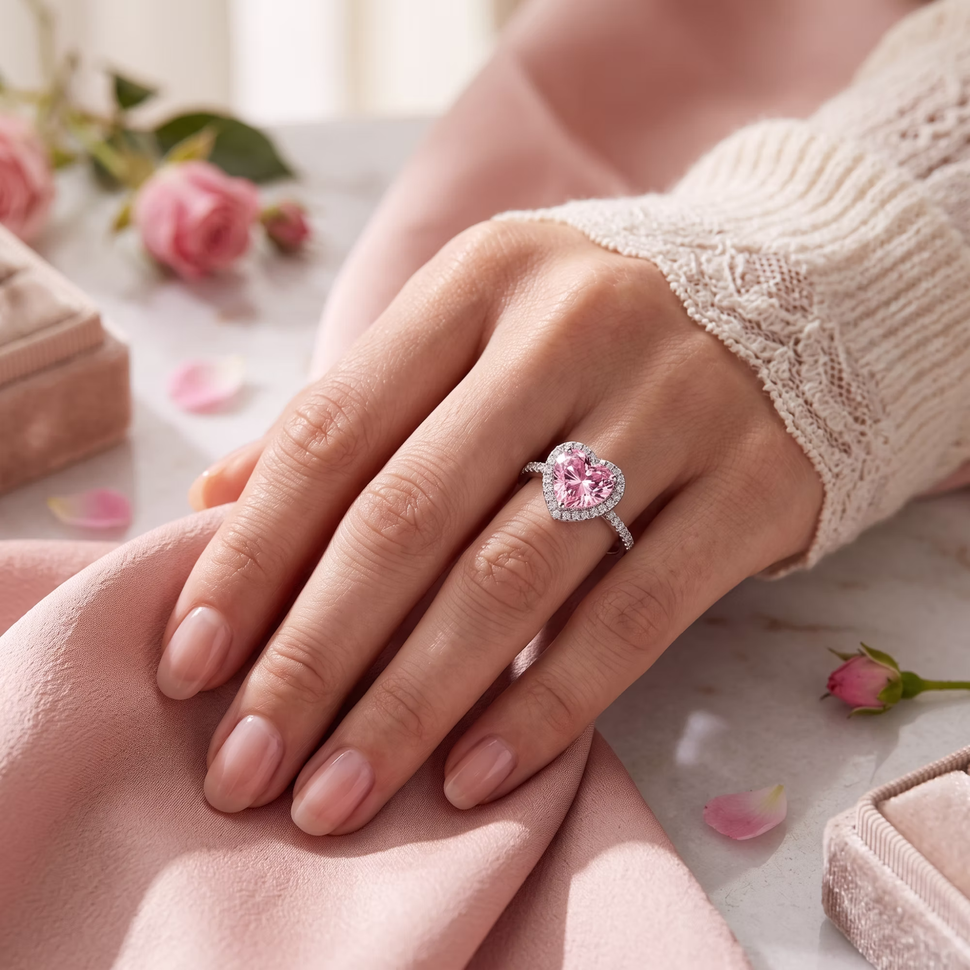 Halo Crystal Ring, Round Pandora Style Elegant Fashion Ring, Silver Tone Pavé Band, Elegant Fashion Jewelry Ring
